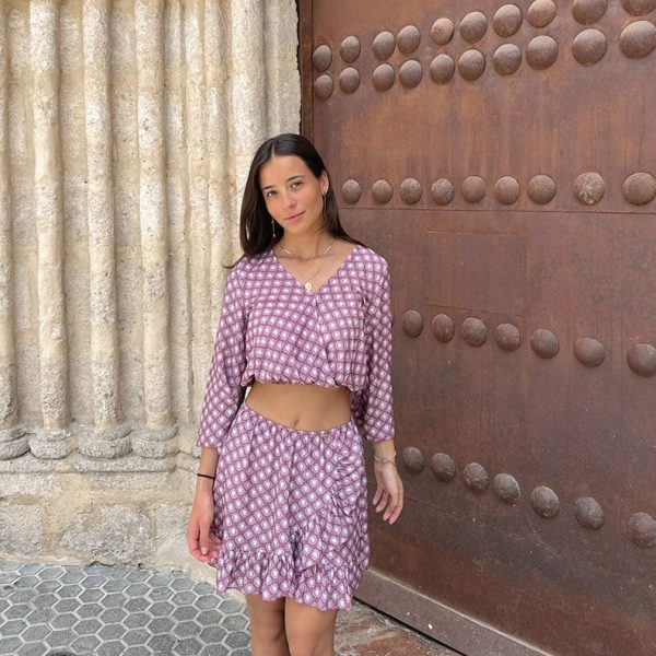 FALDA BERENJENA VALERIA