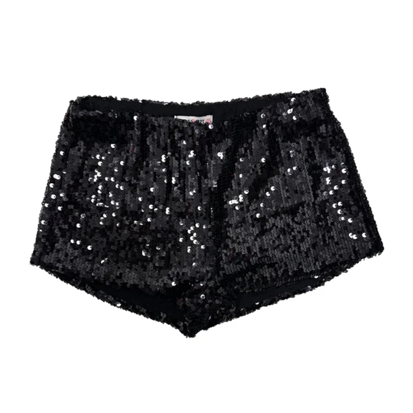 short corto negro con lentejuelas